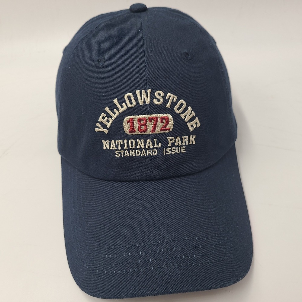 Yellowstone National Park Hat Strapback Blue Prairie Mountain Cotton Casual Men